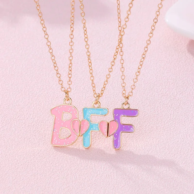 BFF Letter Puzzle Necklace