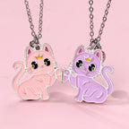 Magnetic Fist-Bump Cat BFF Necklace