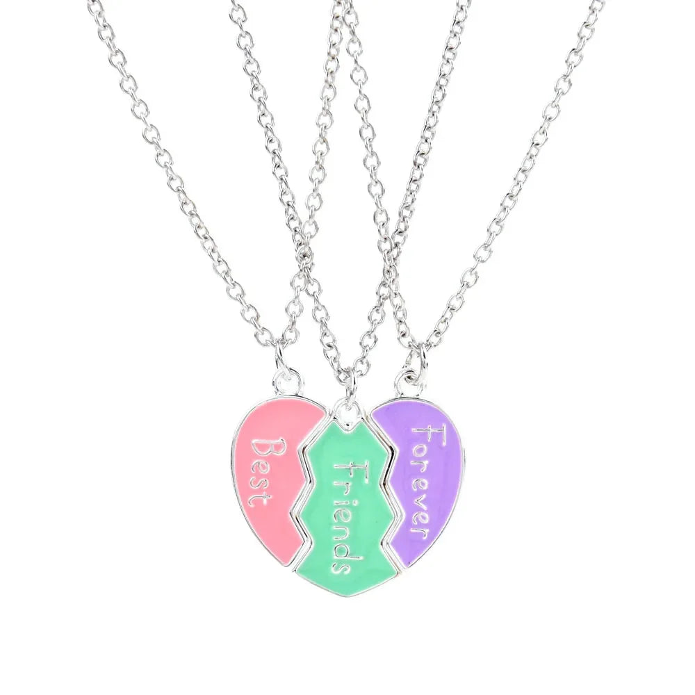 Best Friends Forever Heart Necklace